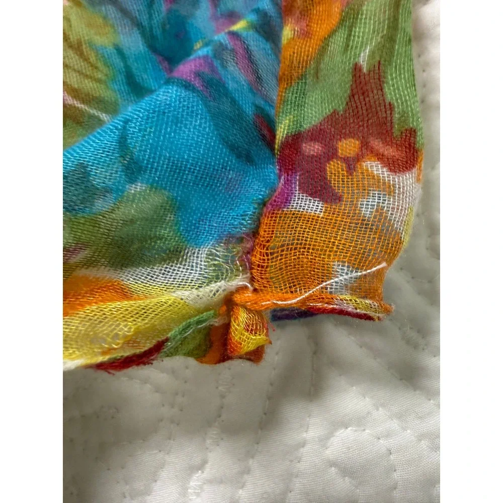 Scarf4you Infinity Scarf Womens OS Multicolor‎ Floral Lightweight Sheer 30x70